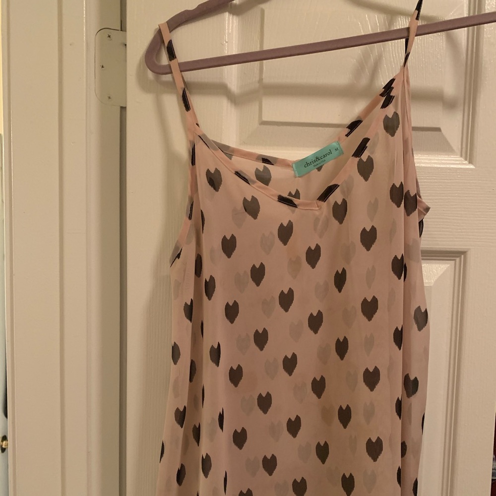 Chris & Carol heart tank top